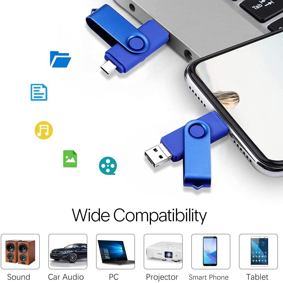 512 GB USB 2.0 Dual USB and USB-C Flash Drive