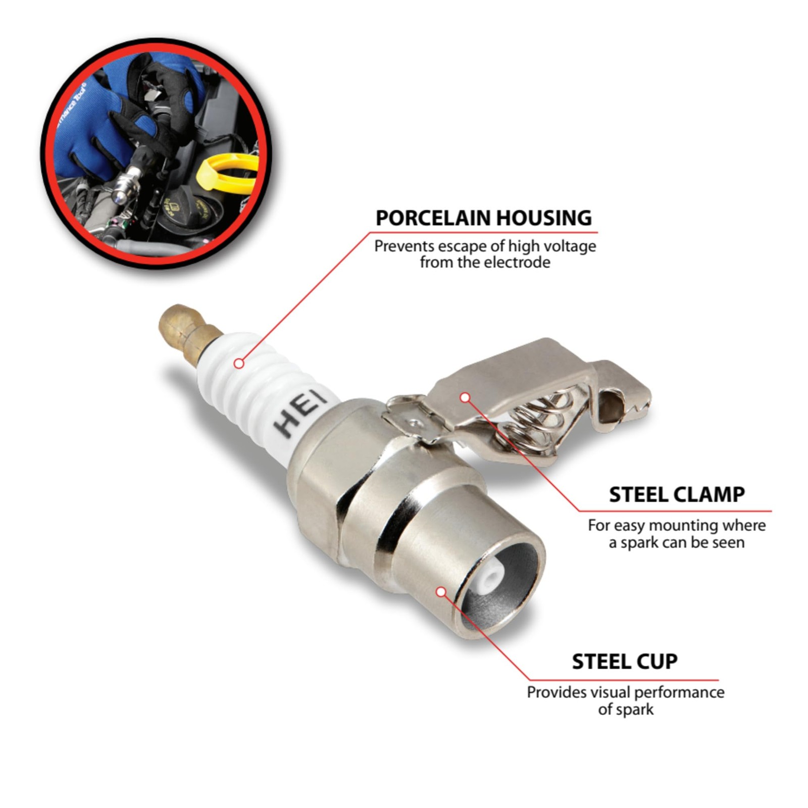 Performance Tool W86553 Ignition Spark Tester - Checks