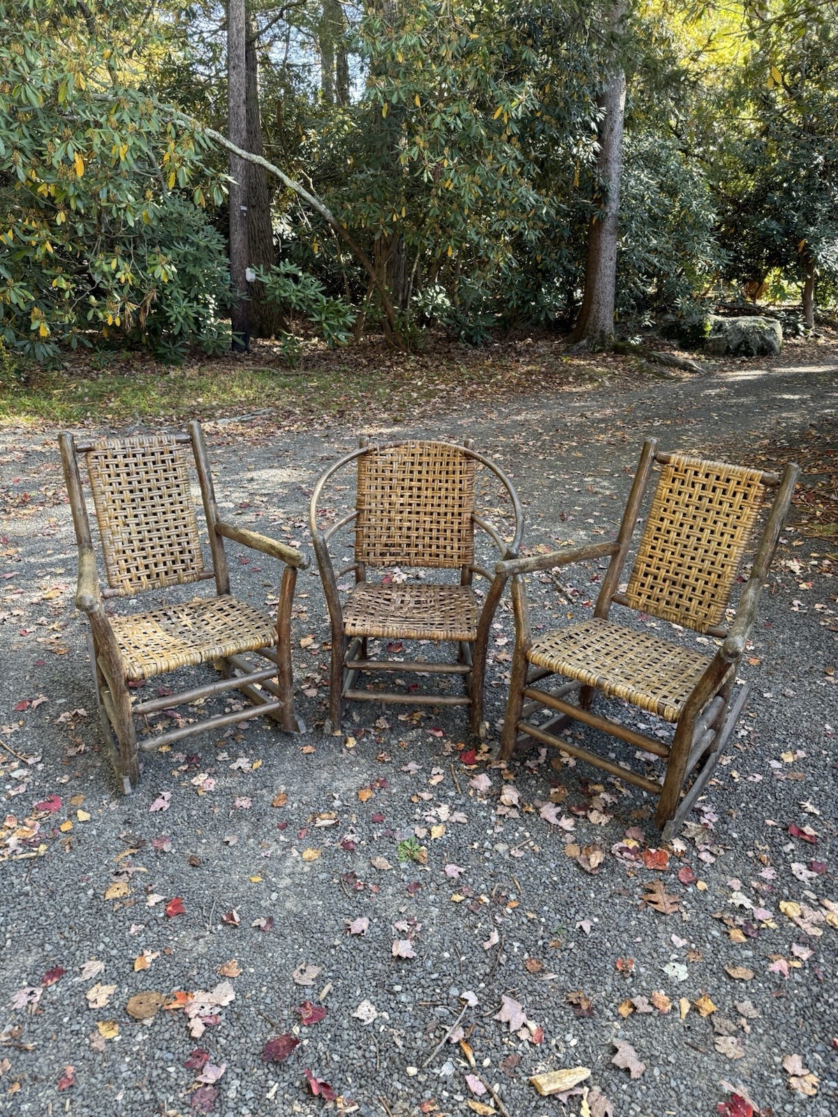 Old Hickory Porch Rocker Set -  Bruce Tag And Old Hickory Stamp
