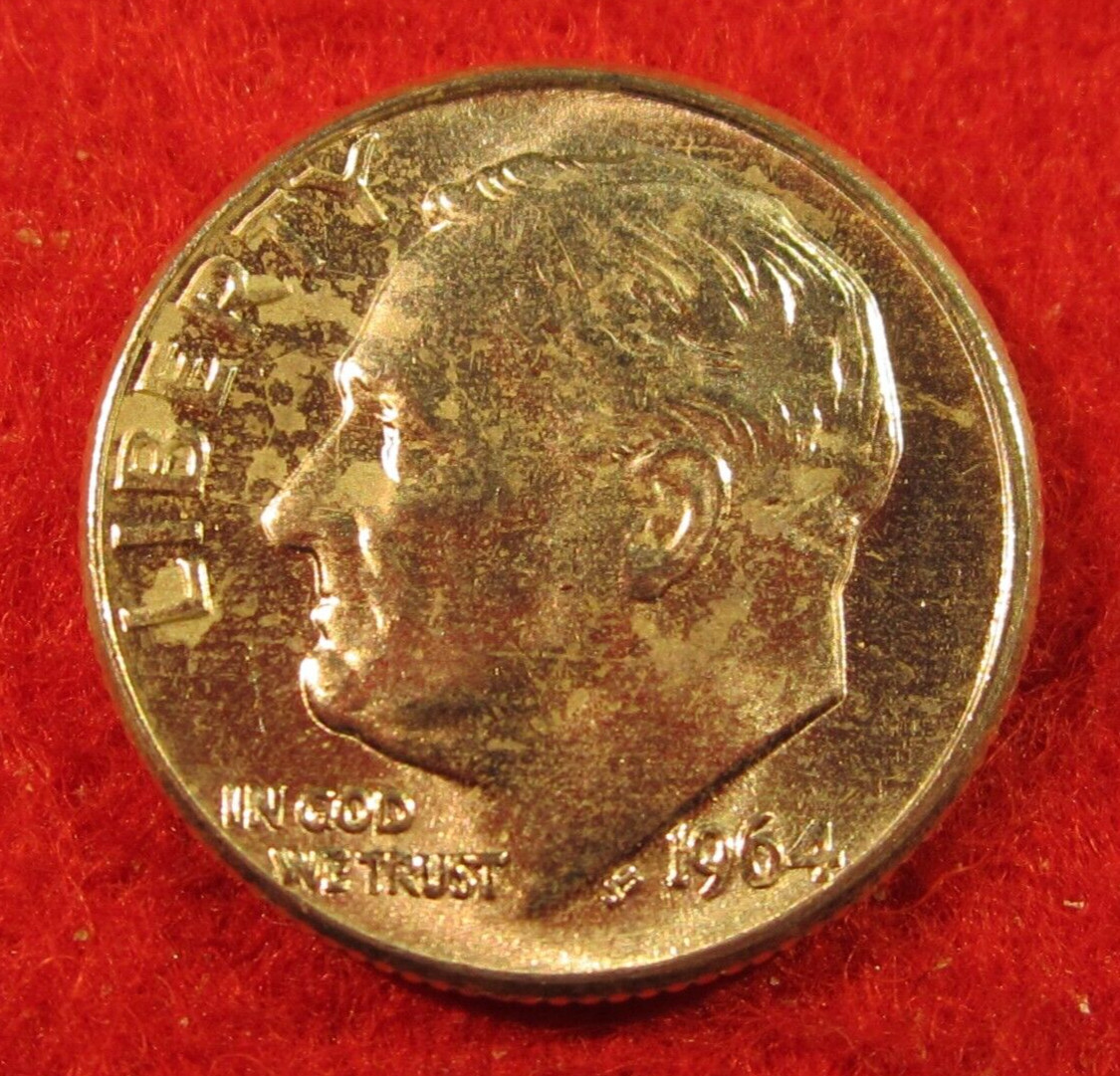 1964 D Roosevelt Silver Dime - Uncirculated