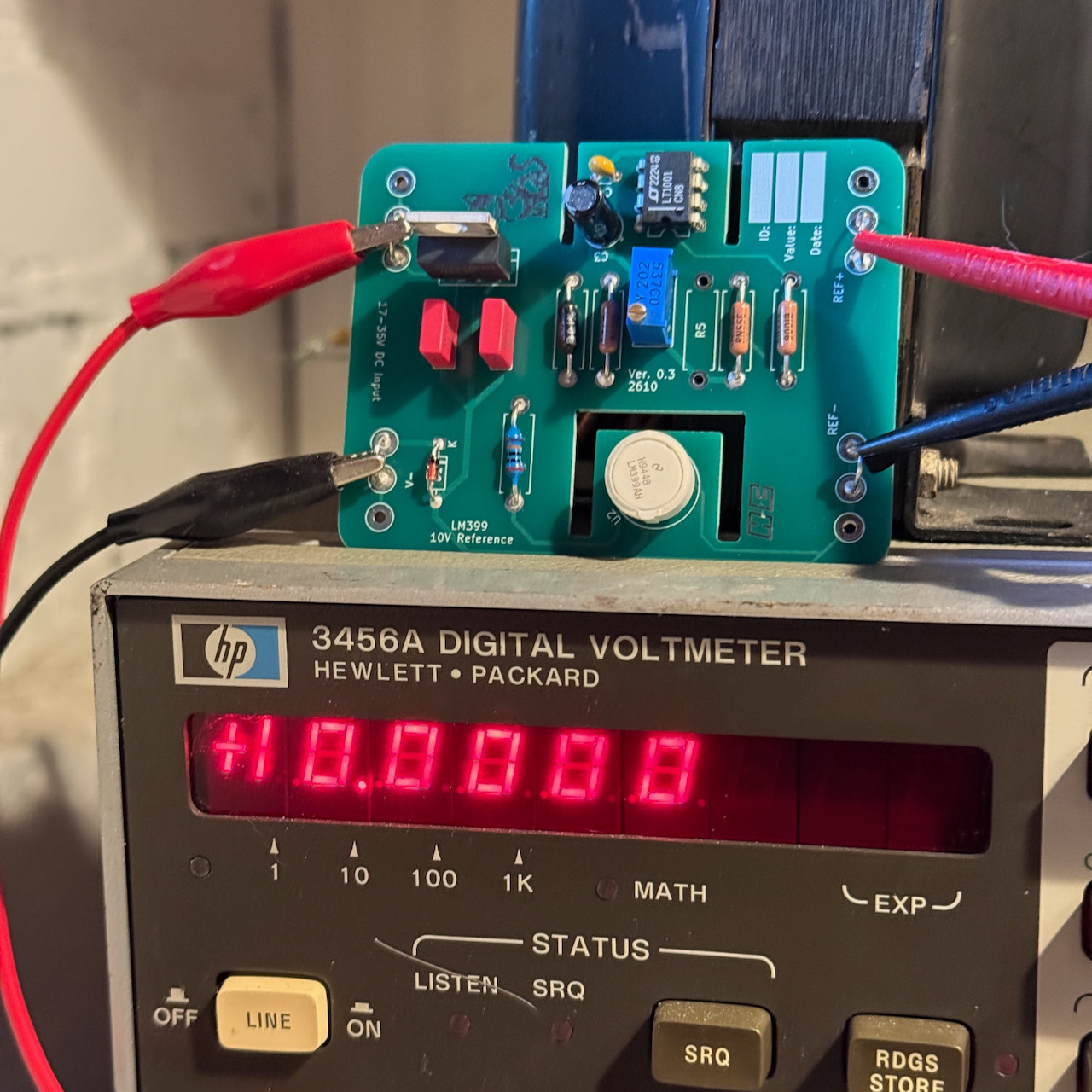 DIY LM399 LT1001 Precision 10V DC Reference PCB only Metrology Lab Trimmable