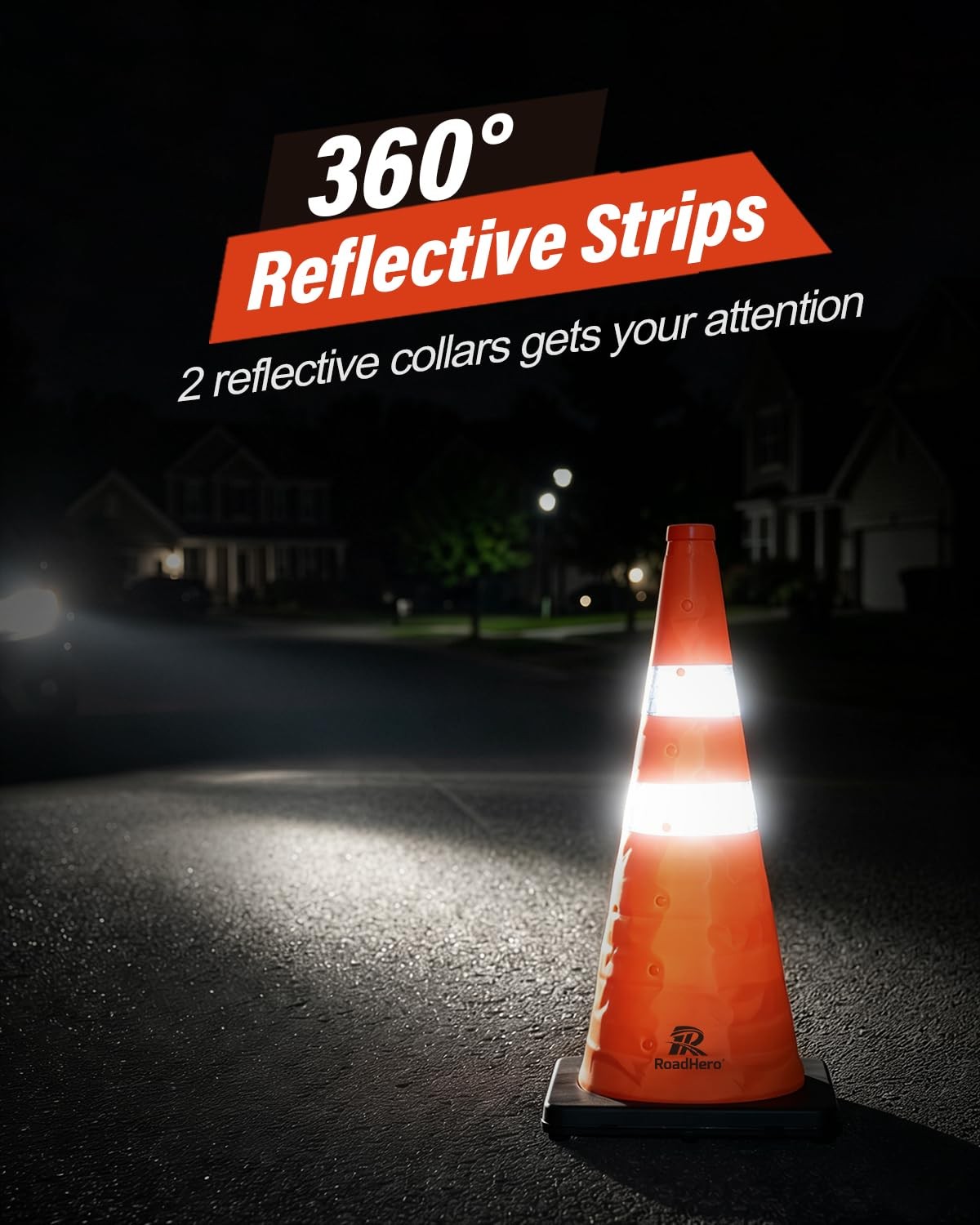 RoadHero 2 pack 28" traffic safety cones