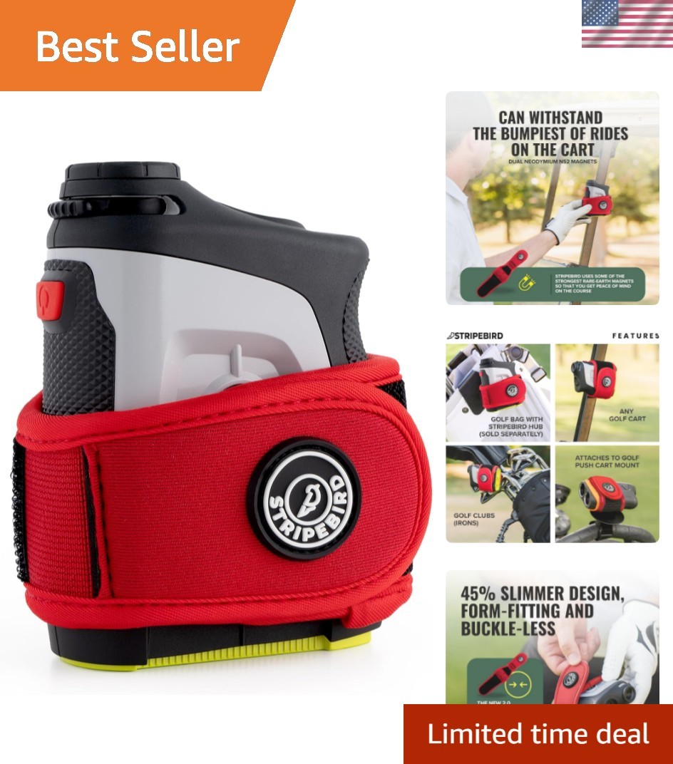 2.0 Slim Golf Rangefinder Magnetic Strap - Form Fitting, No Buckle, Range Finder