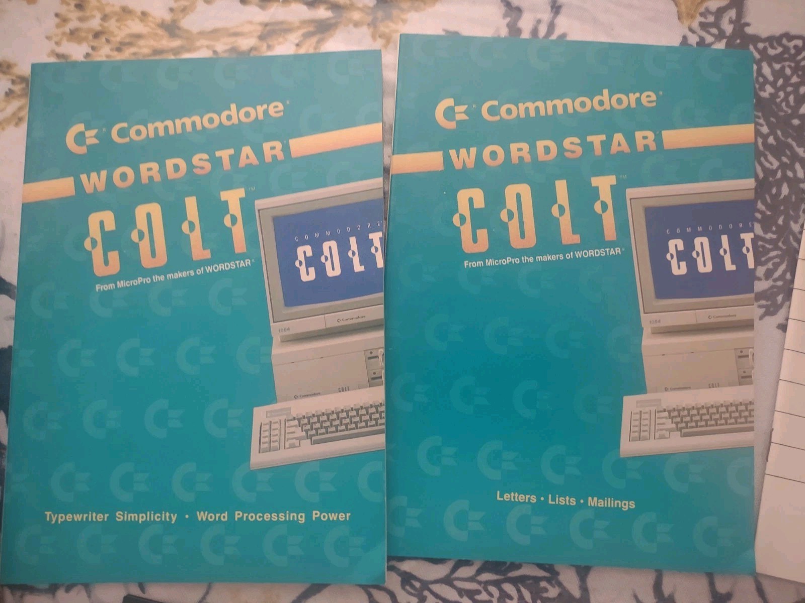 Vintage 1988 Commodore Colt Computer WordStar Software Packing Complete In Box!