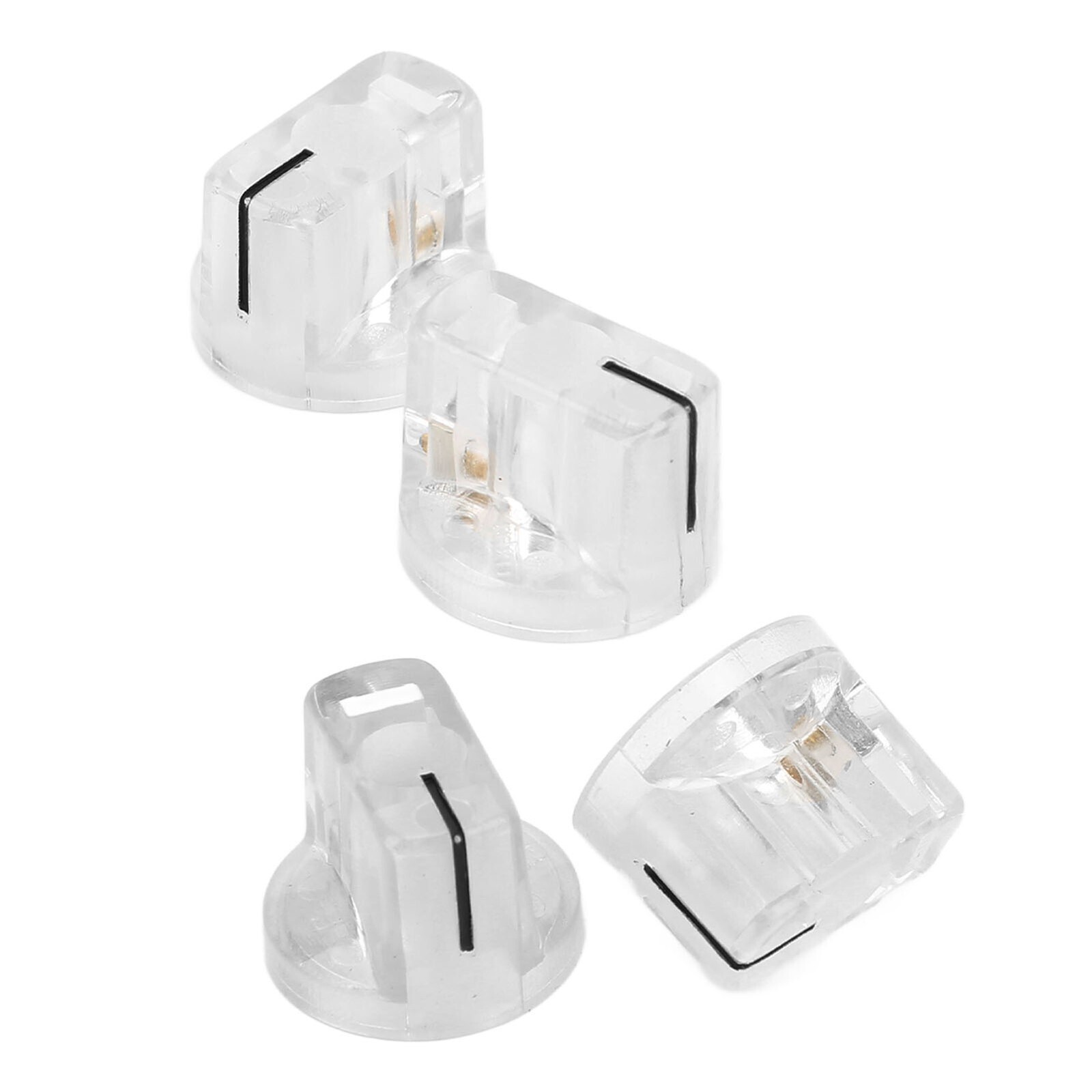 4Pcs Effect Pedal Knob Slot Design Transparent Plastic Easy Control Instrument