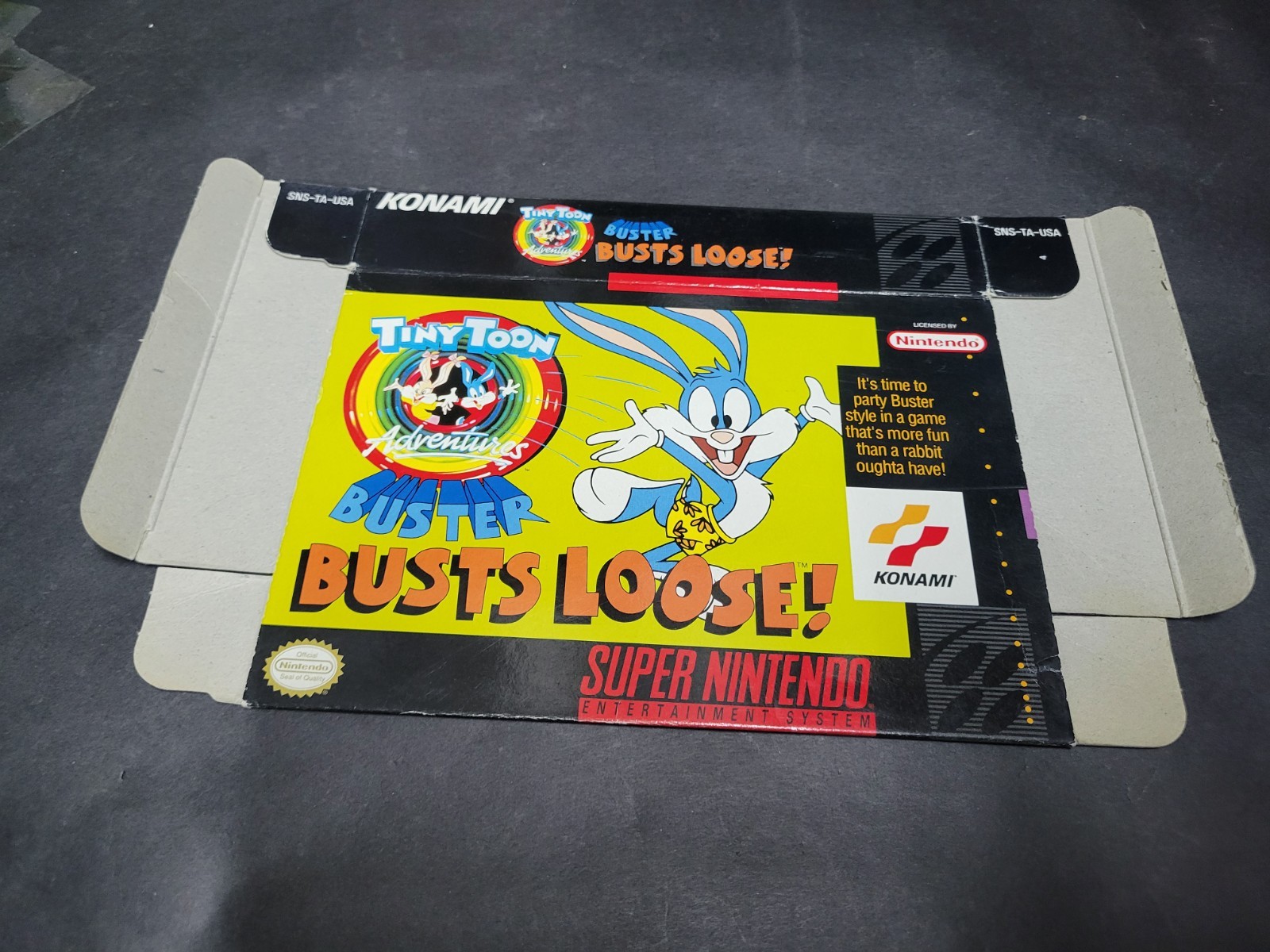 Tiny Toons Adventures Buster Busts Loose SNES Box