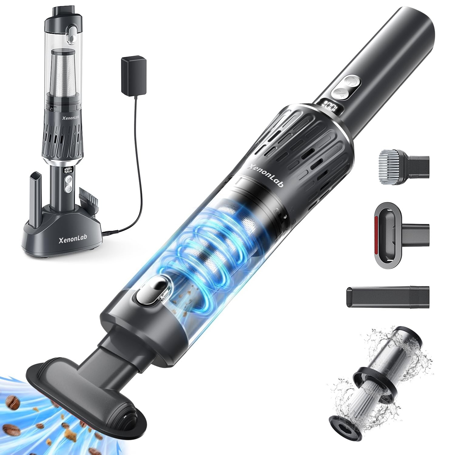 XenonLab Handheld Vacuum Cordless 25000Pa 3-in-1 with Smart Display