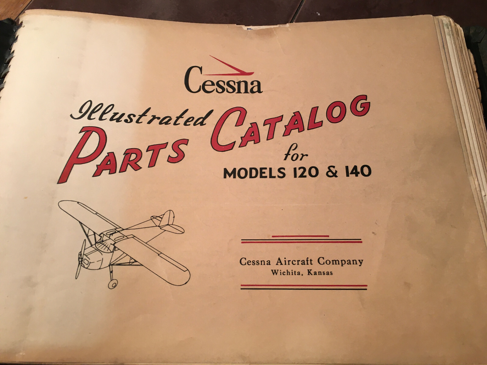 Original 1946 Edition Cessna 120 and 140 Parts Manual