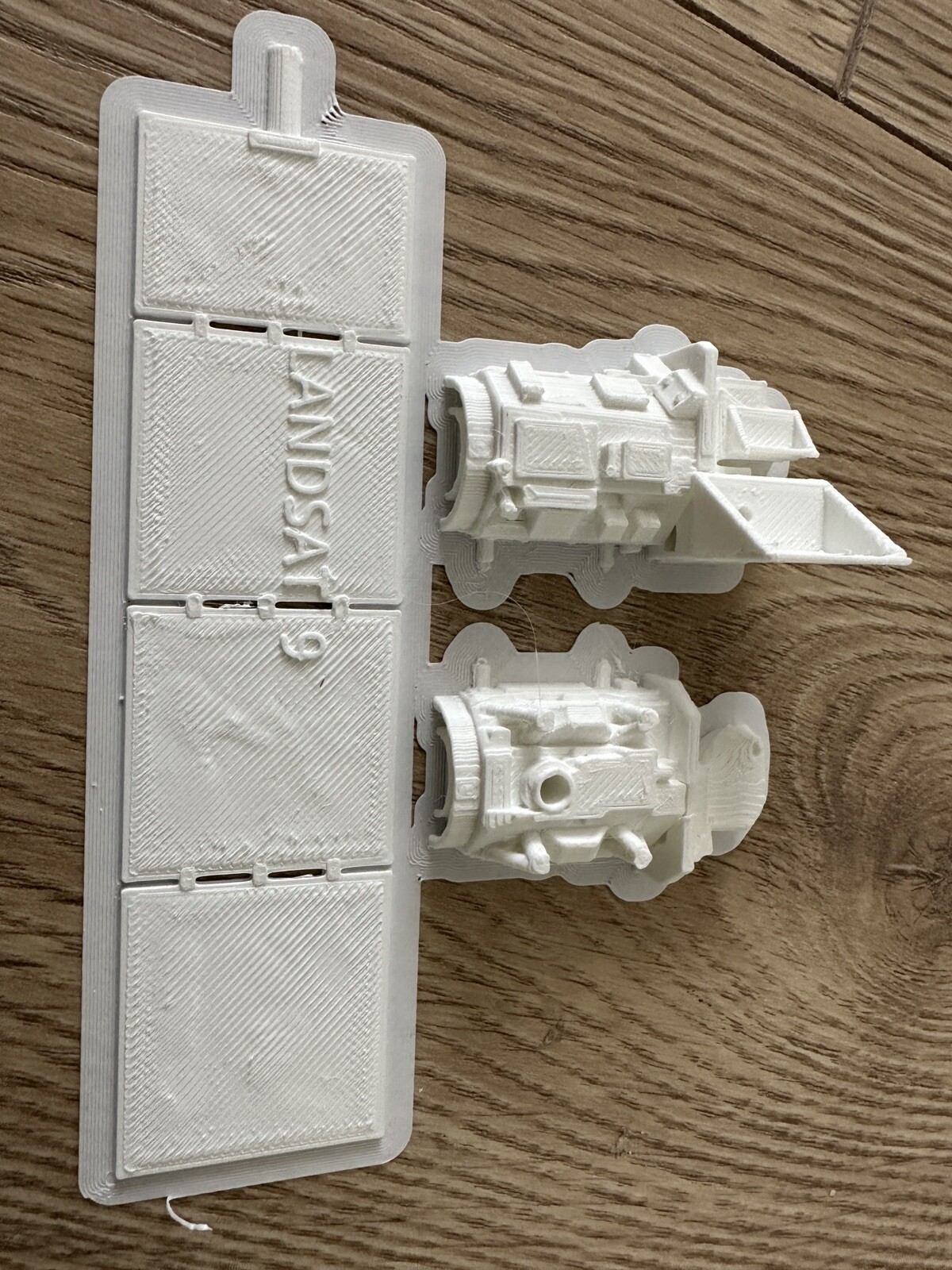 3d printed Landsat 9 satellite, 1:36