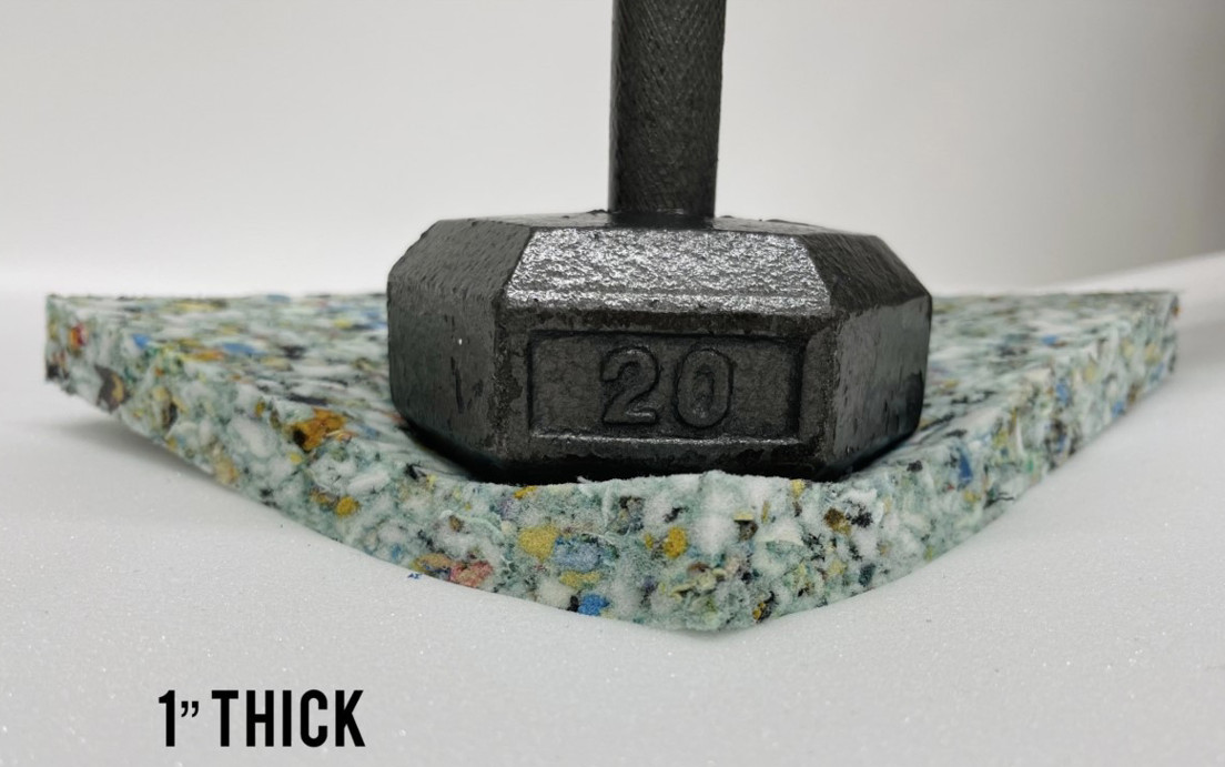 High Density Rebound 52” x 74” x 1” Thick Gym Auto Foam Padding 6 LB Density