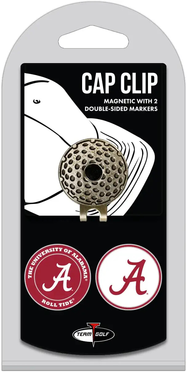 New Alabama Crimson Tide Team Golf Ball Marker Set with 2 Golf Ball Markers