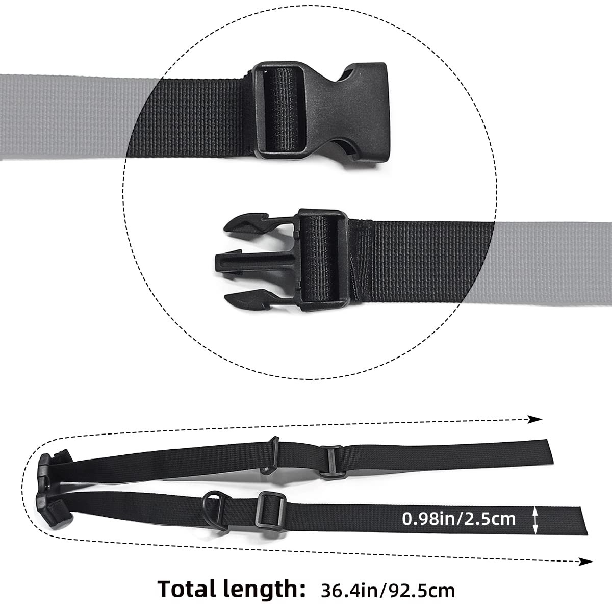 2 Pieces Backpack Chest Strap Adjustable Chest Harness Backpack Accessory Strap