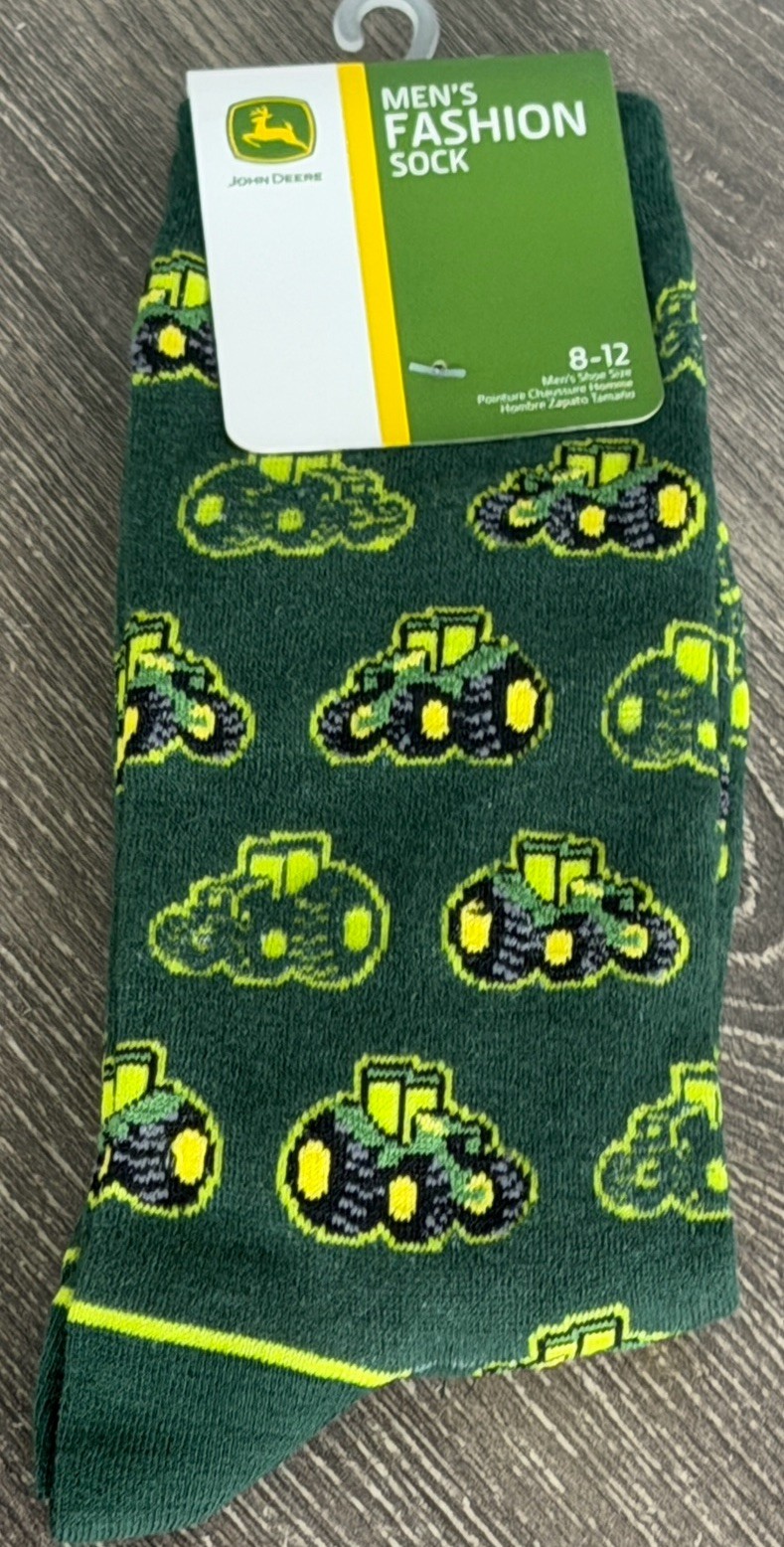 JOHN DEERE Men’s Fashion Socks Size:8-12 NEW!