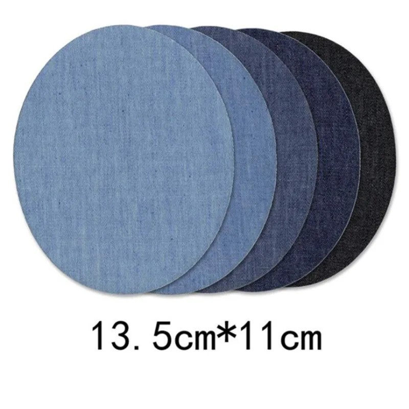 5 Colors DIY Iron on Denim Fabric Patches for Clothing Jeans Repair Kit