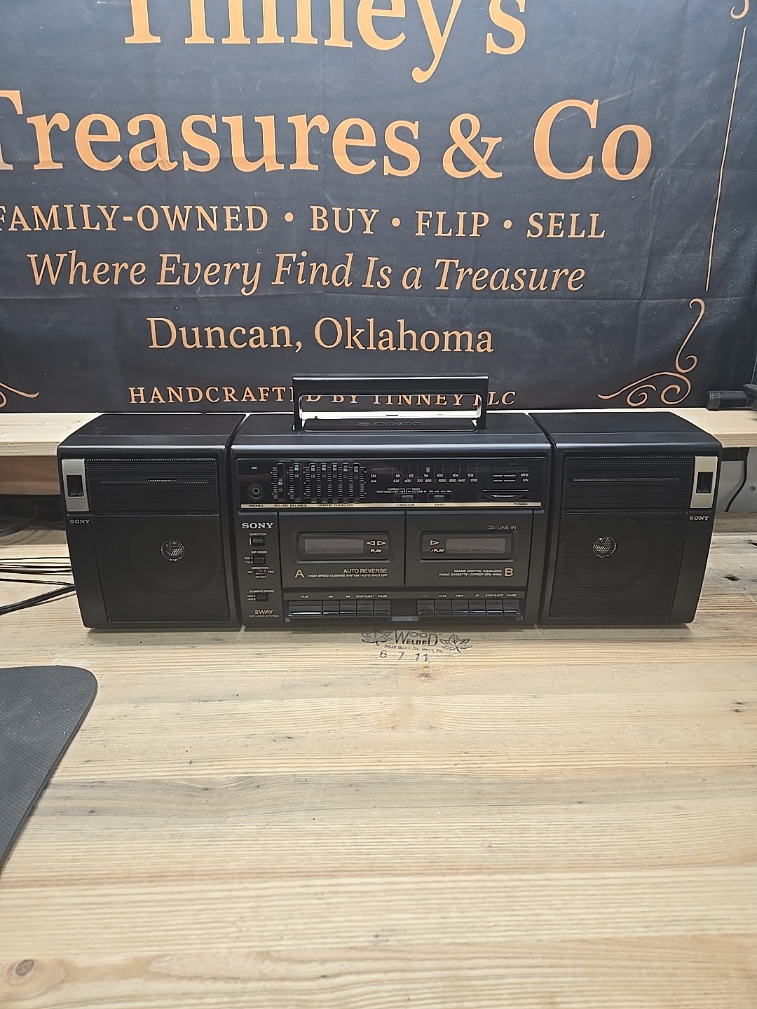 Sony CFS-W450 Vintage Boombox Radio Cassette Player – Right Channel Works – READ