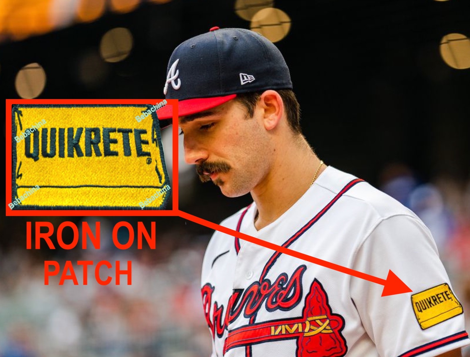 Quikrete Patch Ad Patch Atlanta Braves Baseball Jersey Patch Iron On Acuna