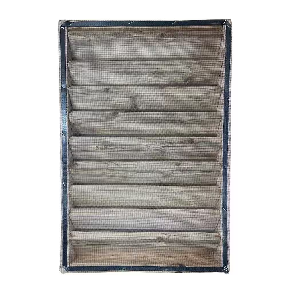 Wood Rectangular Louver Vent Gable Attic Siding Ventilation 16 X 24 in. Cedar