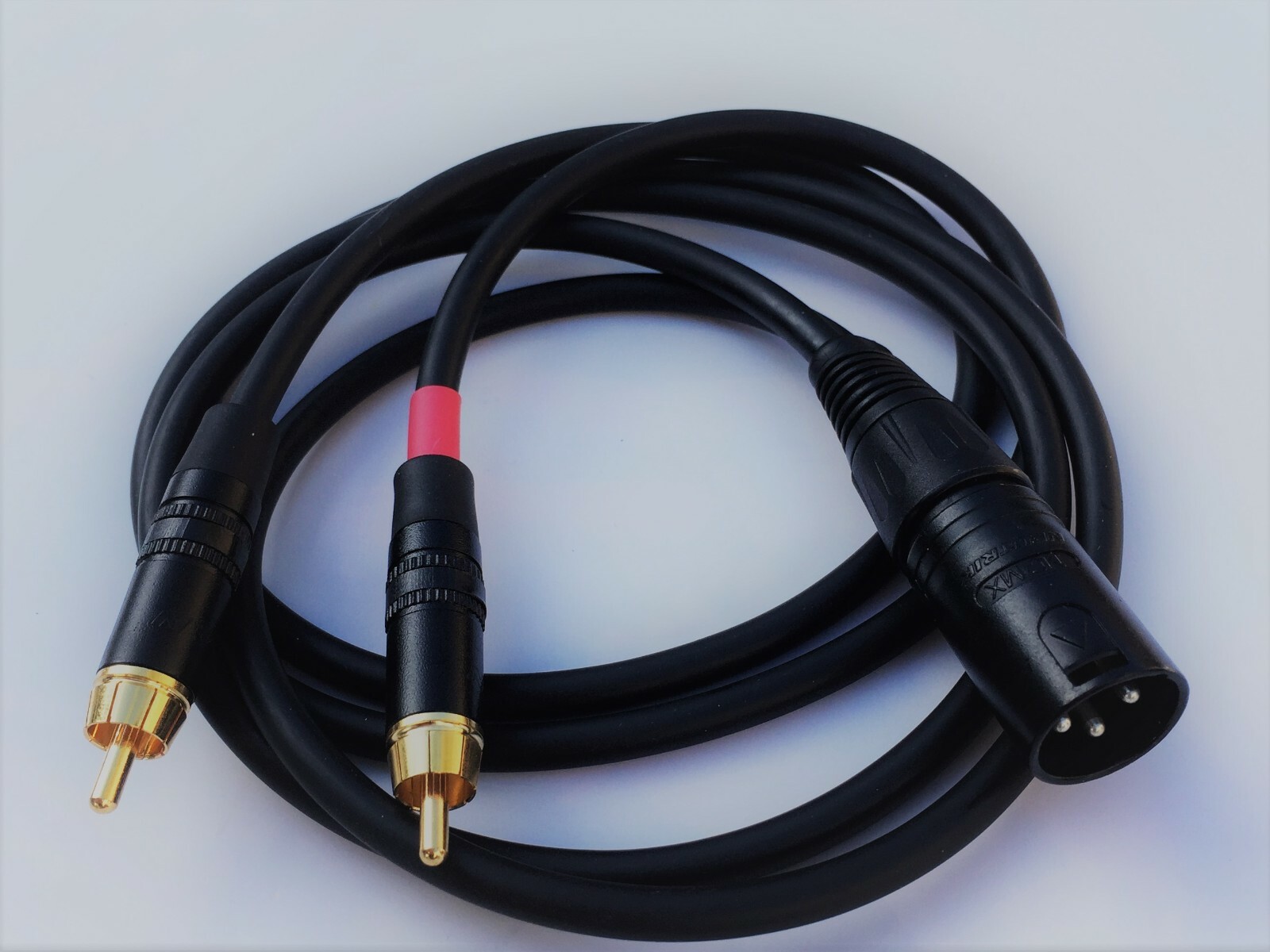 8'ft Feet Mogami Cable Neutrik XLR Male to 2-RCA Male L-R Splitter Duplicator v2
