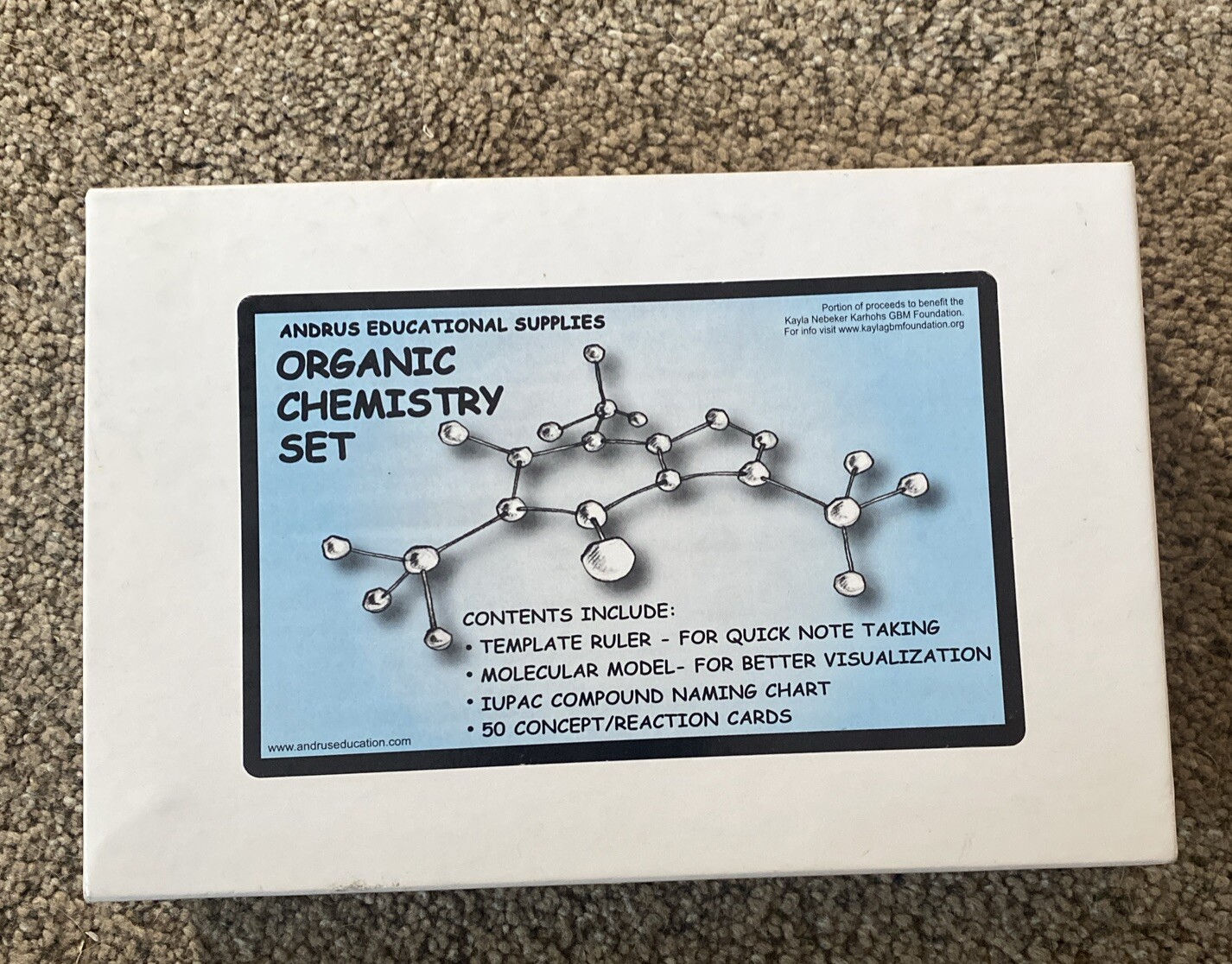 Andrus Educational Supplies Organic Chemistry Set, Complete