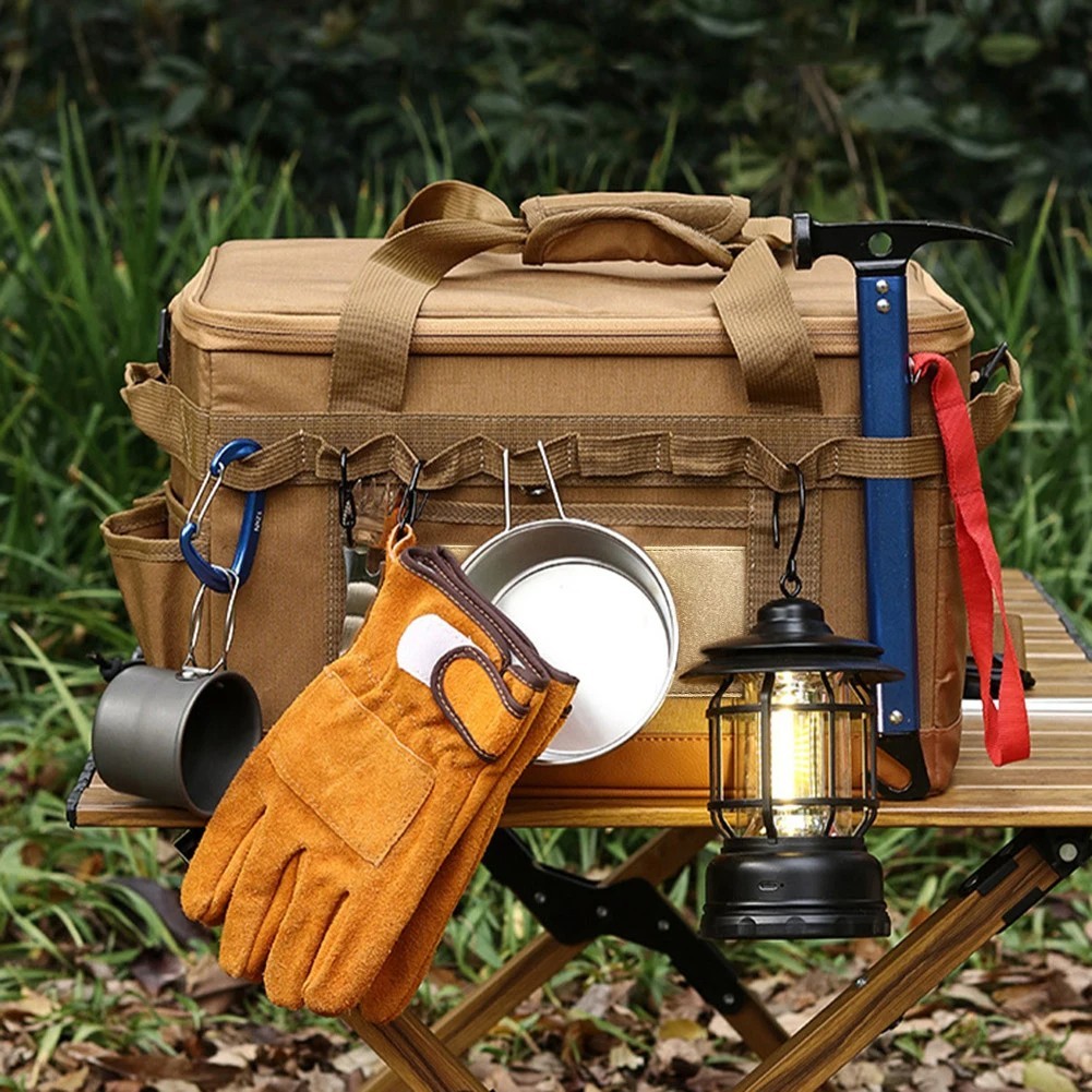 20L Camping Utensil Organizer Large Detachable Storage Bag