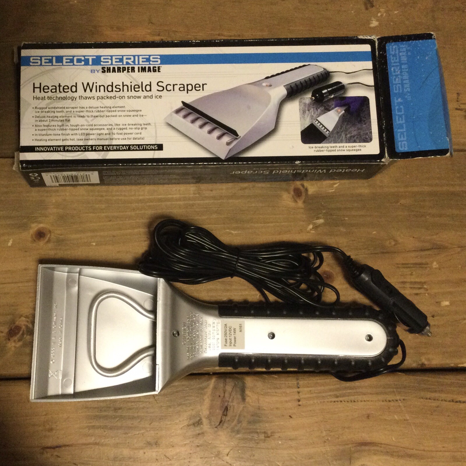Vintage The Sharper Image Select Series Heated Windshield Scraper In Box Tested