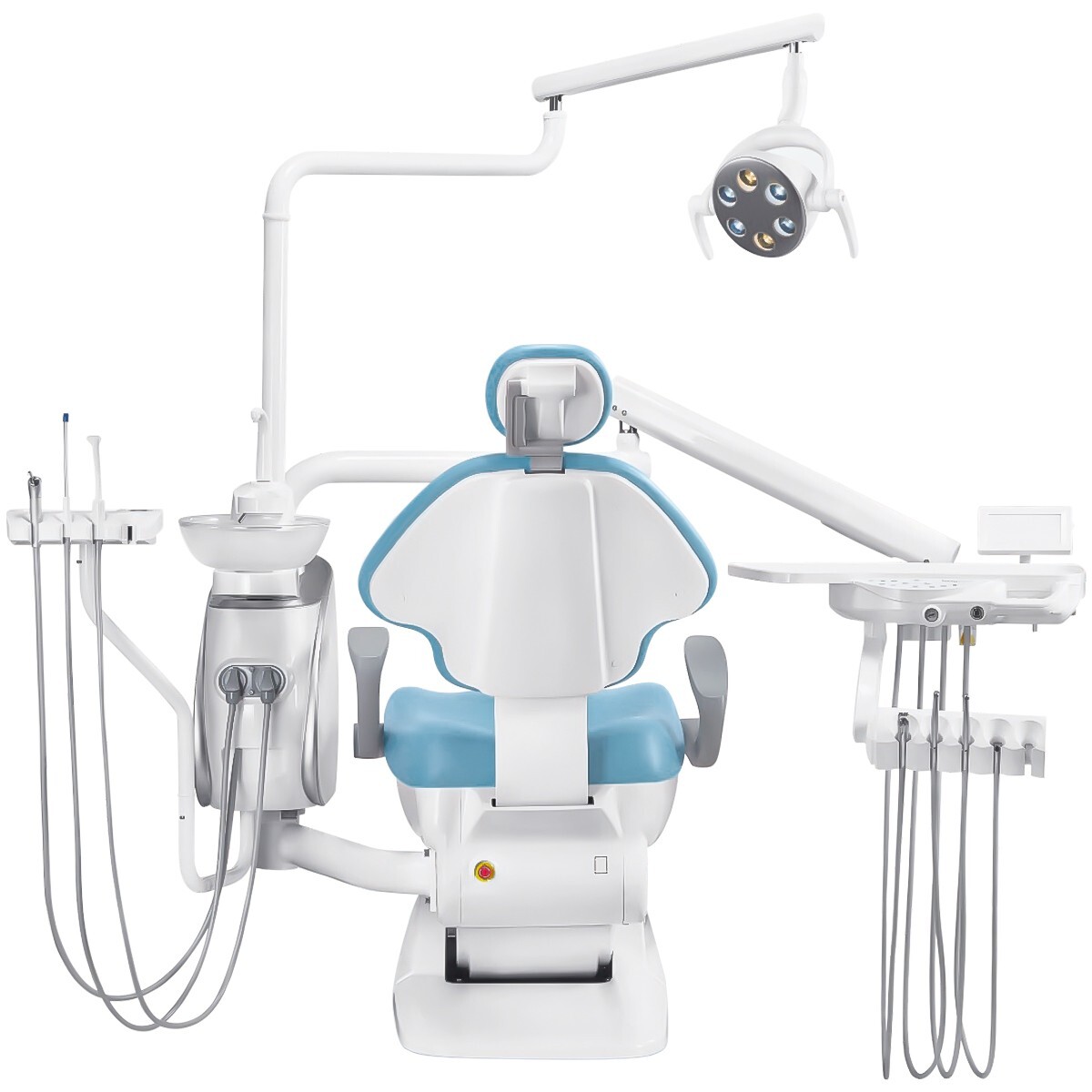 Dental Unit Chair Computer Controlled DC Motor PU Leather+ Assistant Stool