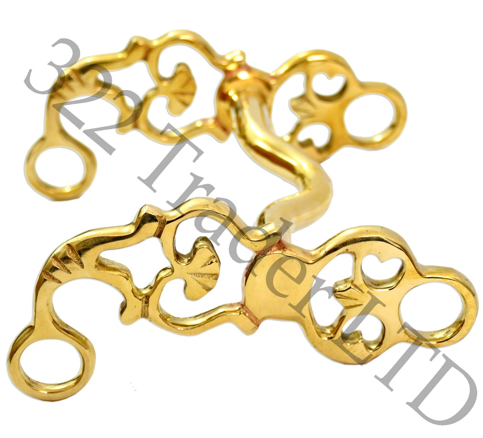 BAROQUE Ornate Floral Curb Bit Horse Muzzle Bit From German Steel