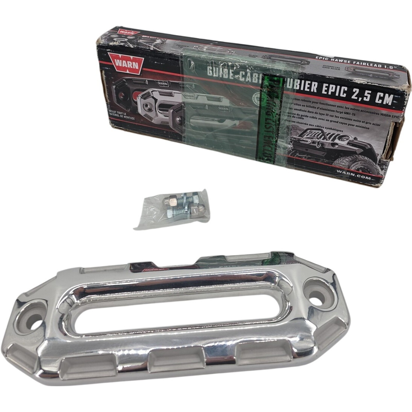 Warn 100660 Winch Hawse Fairlead For Epic Series Winches 1" Thick Polished