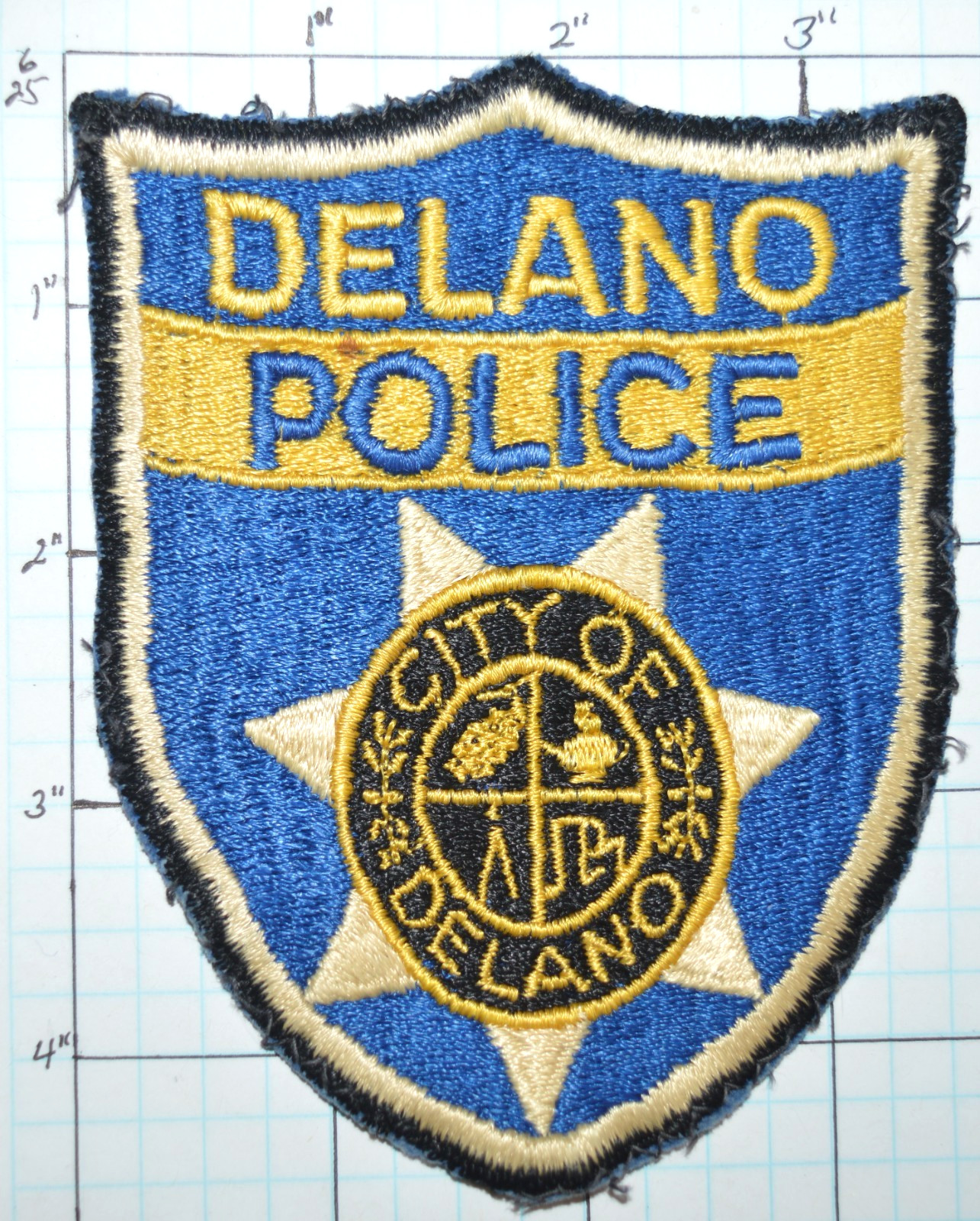 CALIFORNIA, DELANO VINTAGE POLICE DEPT PATCH