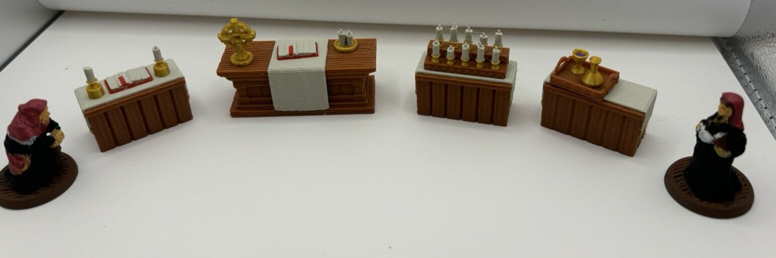 Church/Cathedral Furniture Set for Tabletop Gaming - Unpainted