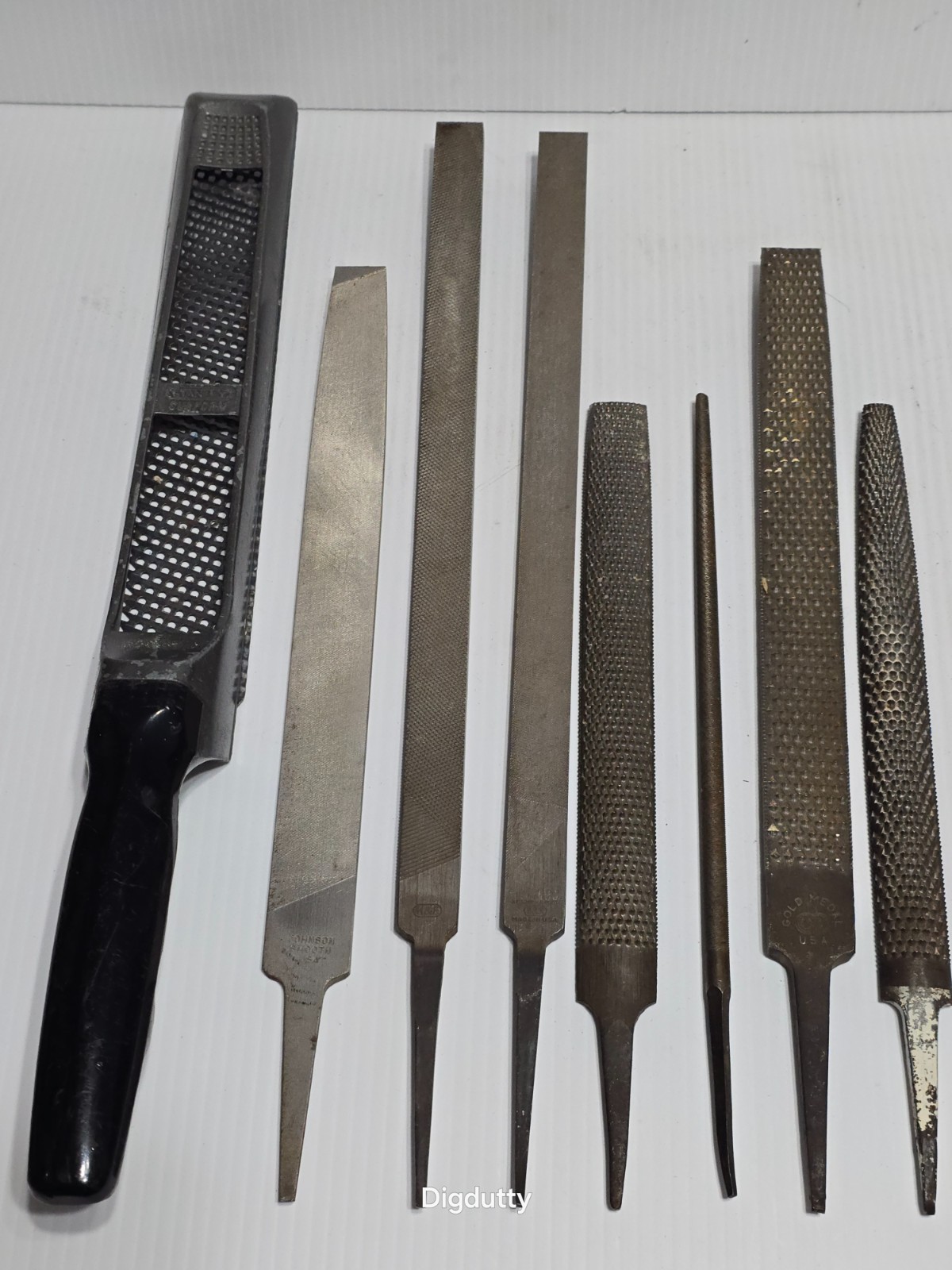 8 Pcs Vtg Files / Rasp Craftman, Johnson, K&F, Gold Medal, Santo 10"-15" Long