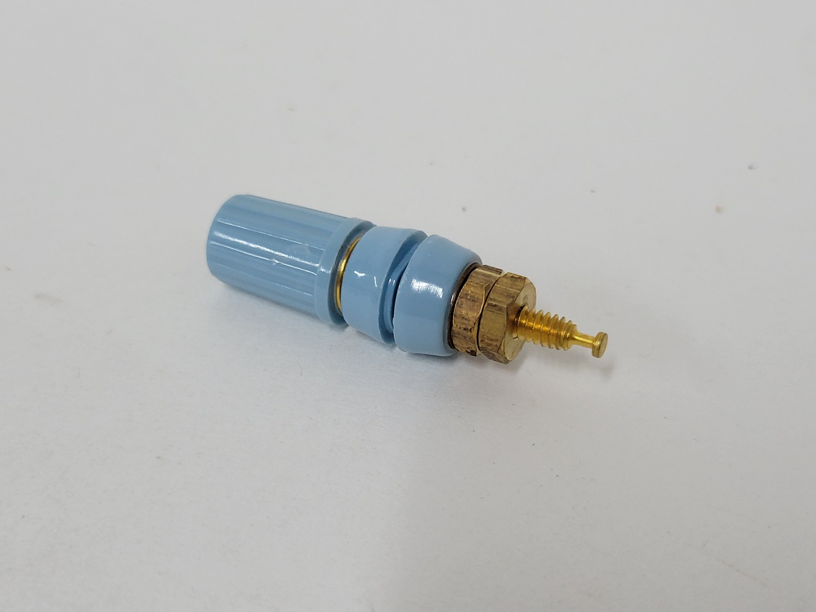 12X light blue 5 way binding posts - gold plated hardware - excellent condition