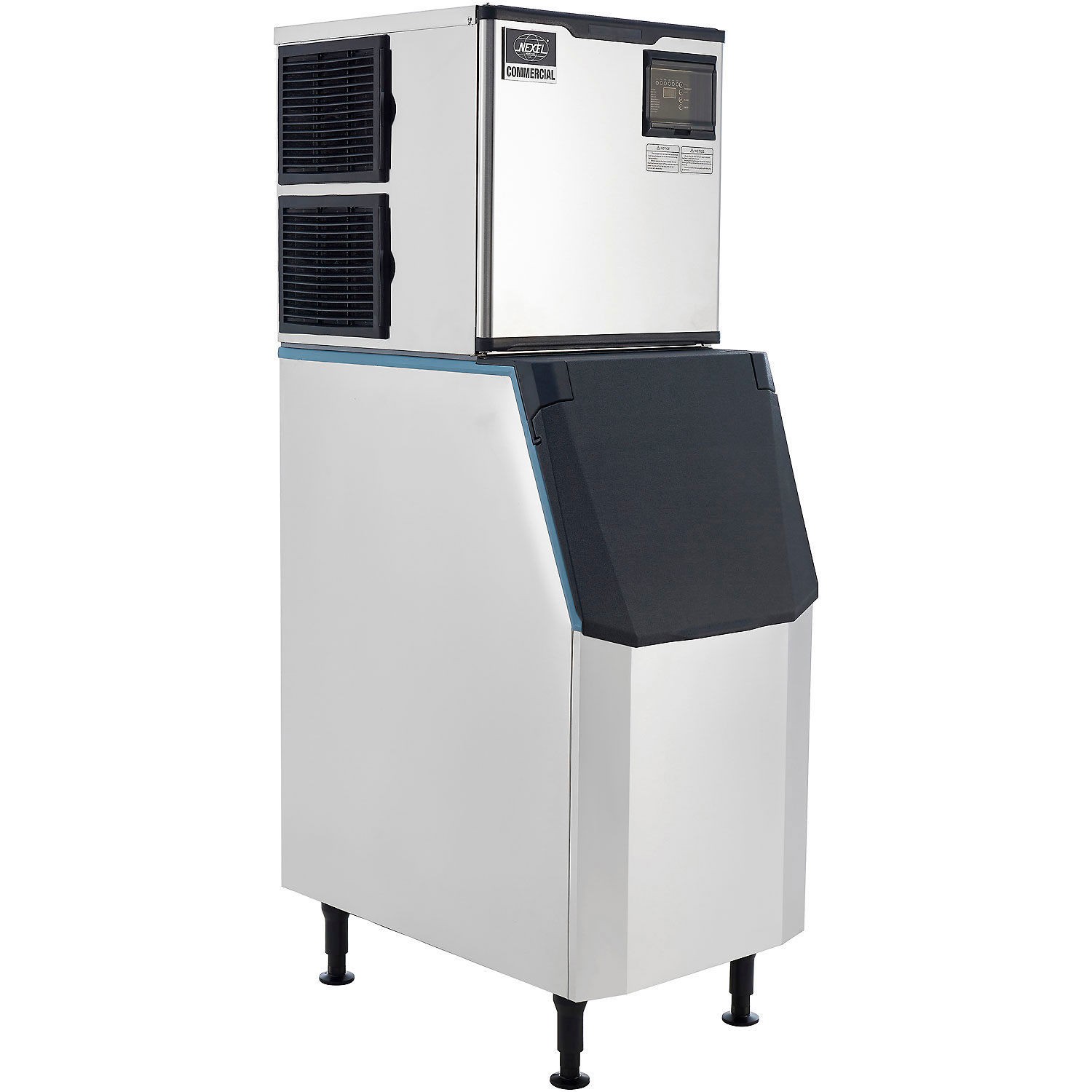 Global Industrial Modular Ice Machine with Storage Bin Air Cooled 420 lbs