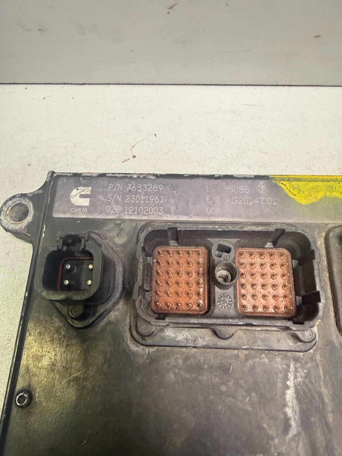 OEM Cummins ISX Engine Control Module ECM ECU P/N: 3683289