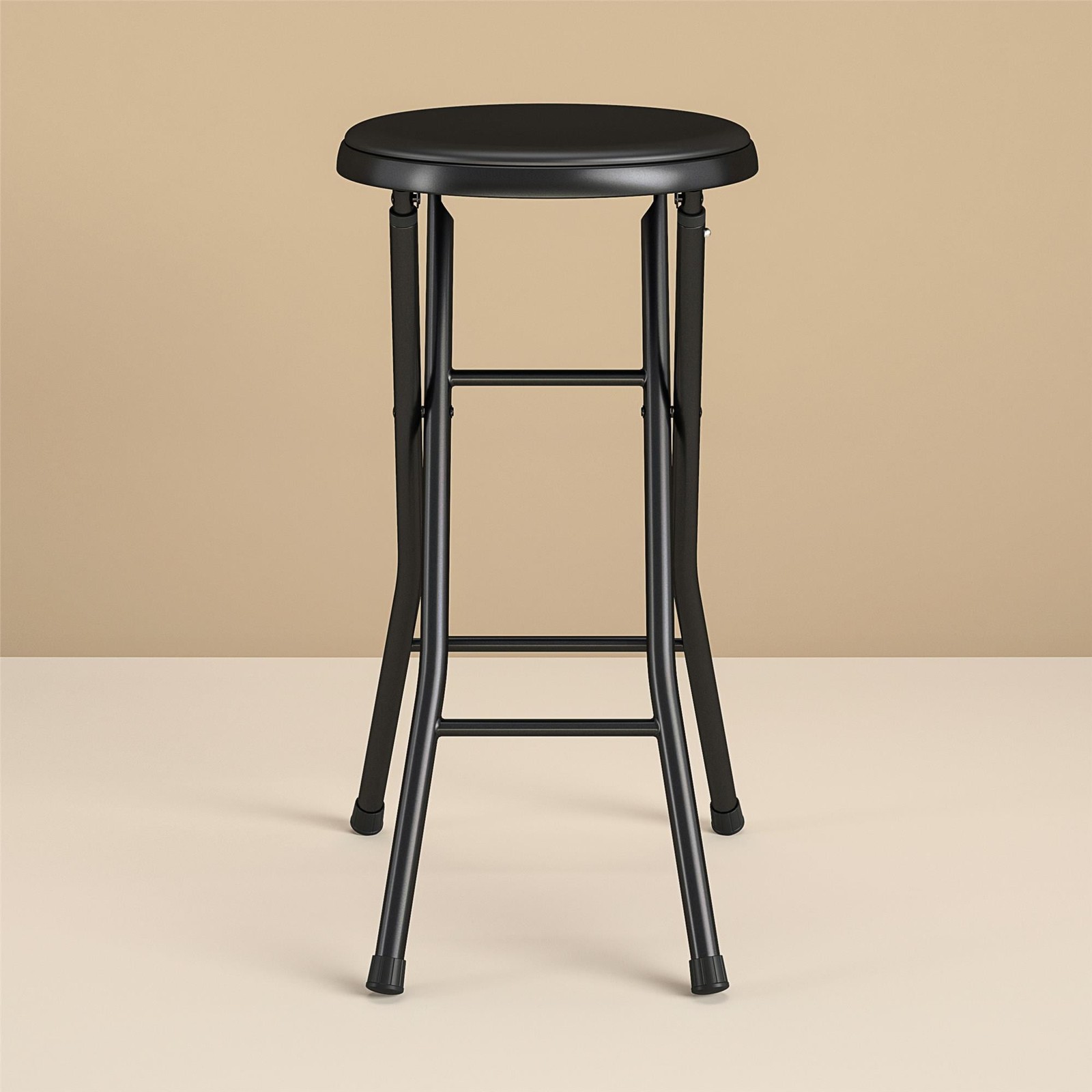 Mainstays 24" Vinyl Padded Folding Stool, Black
