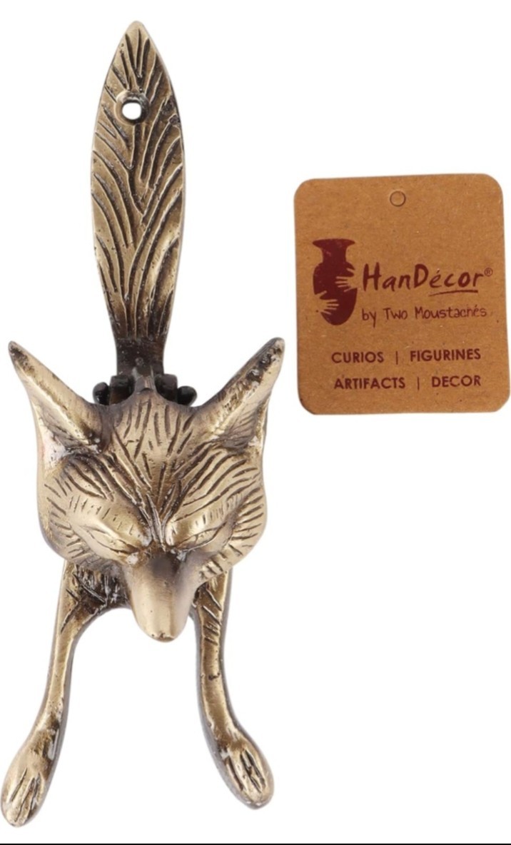 Brass Door Knocker Fox Head Design Handmade standard Gift