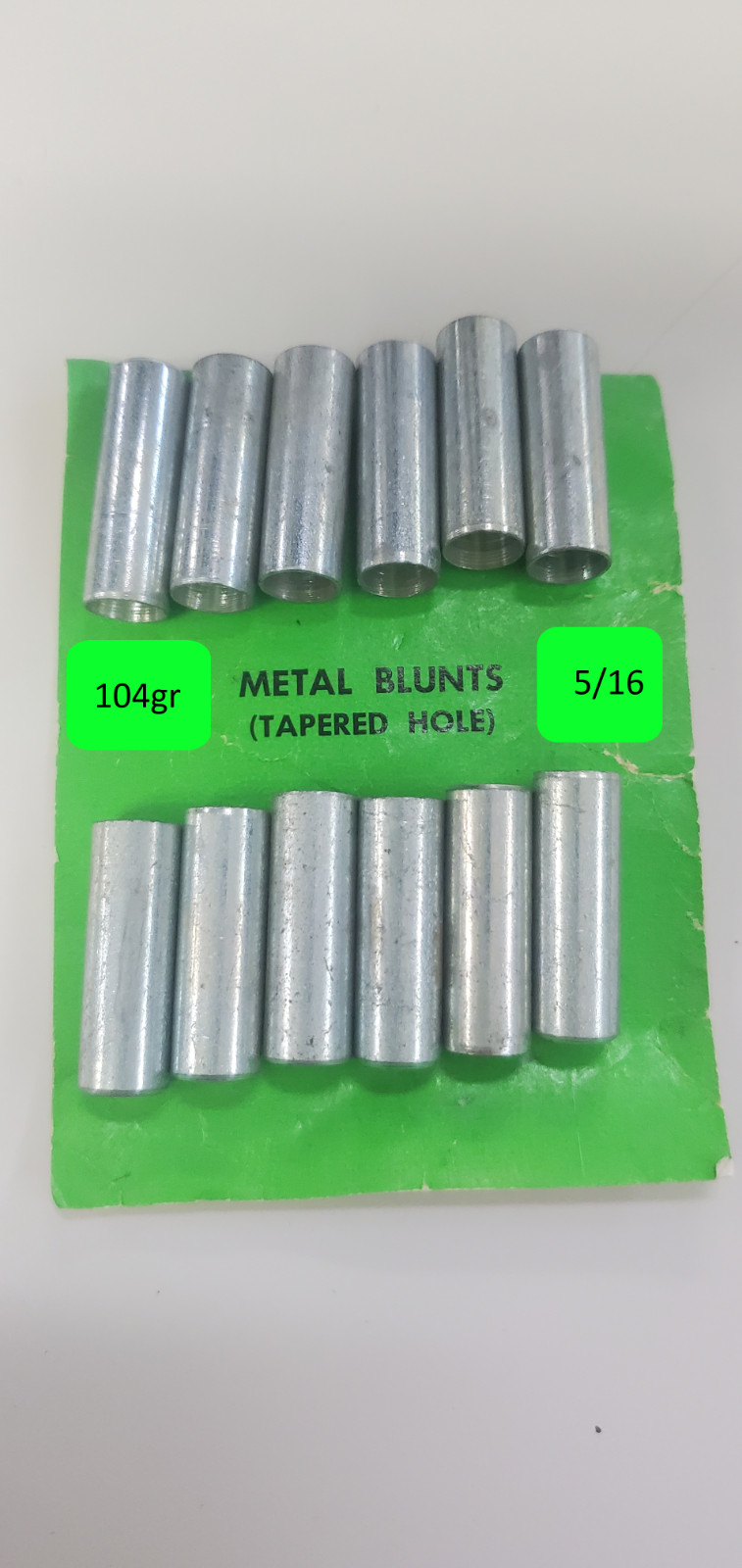 Blunt Taper Hole Glue On Points 5/16" - 104gr - 1 dozen