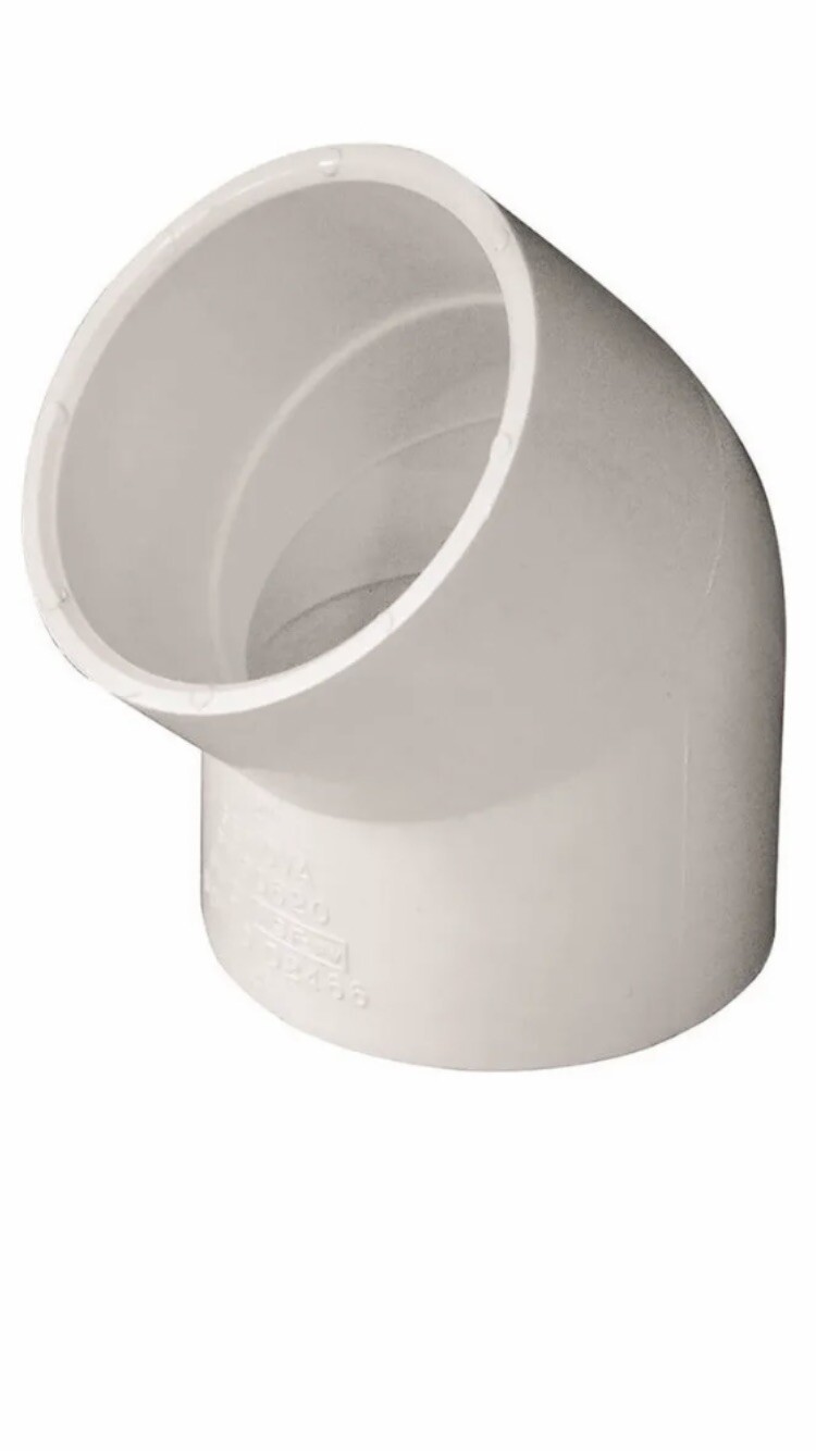 45 Elbow, 2" Slip x 2" Slip