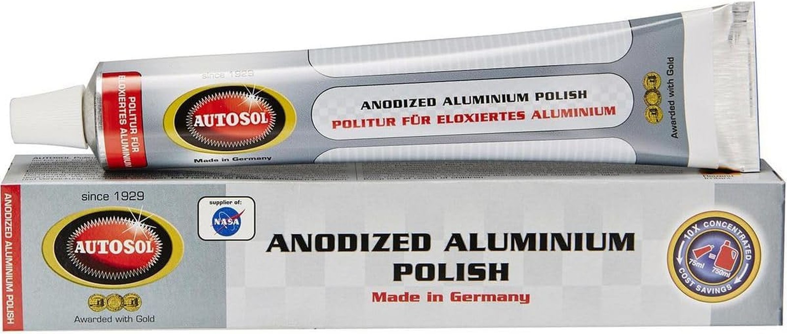 Autosol 01 001920 Anodized Aluminum Polish Tube 75ml - White