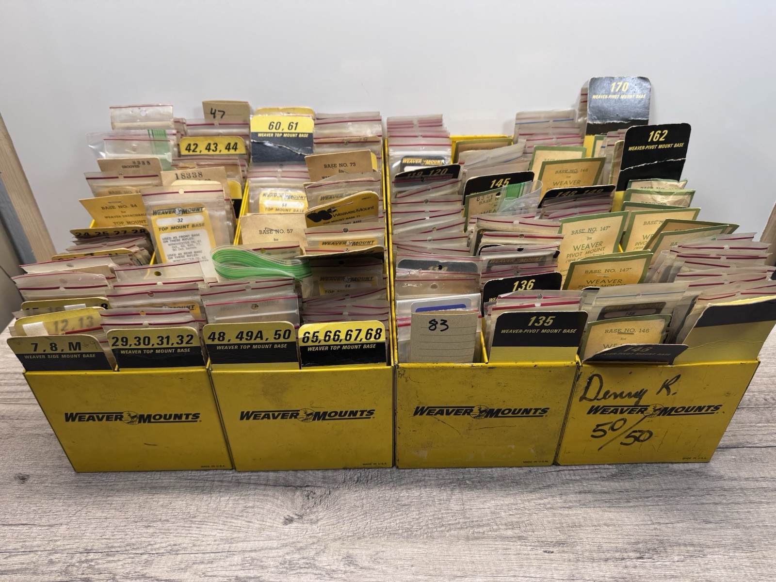 Weaver Scope Top & Side Mount Base Plates Black #7-#168 - Sold Individually, NOS