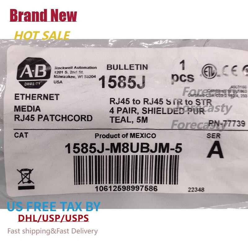 NEW ALLEN BRADLEY 1585J-M8UBJM-5 ETHERNET CABLE - FREE SHIPPING