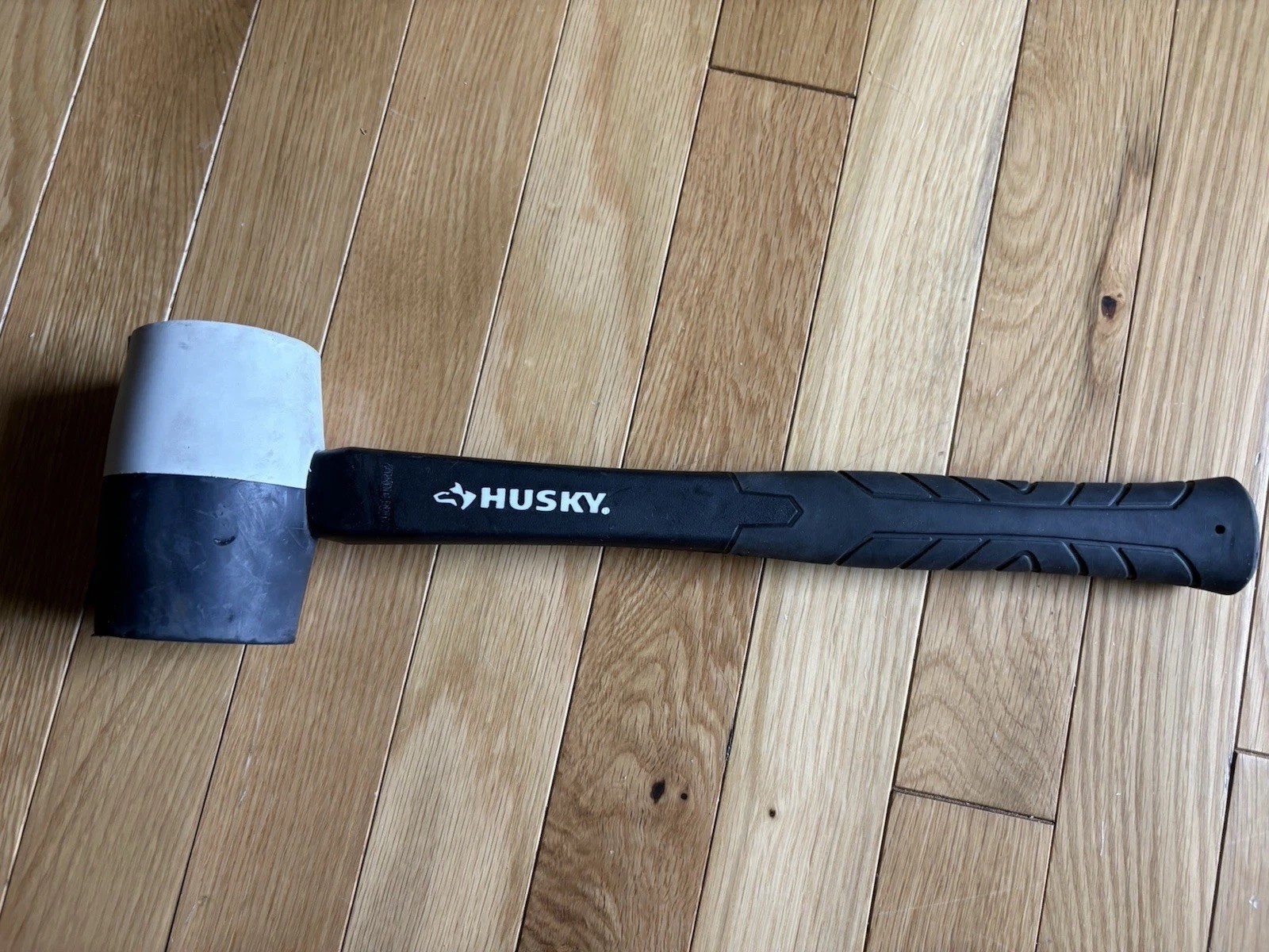 Husky Rubber Mallet 1006100802 Hand Garage Mechanic Tool White Black 14" Long
