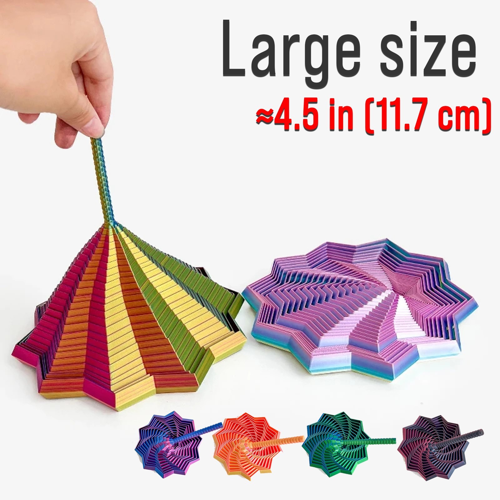 3D Printed Expandable Fidget Star Toy – Fractal Hexagon Sensory Anti-Stress