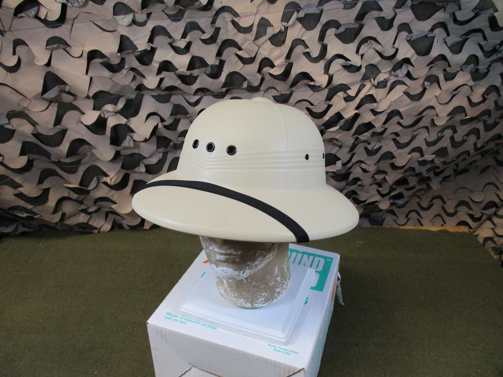Sun Helmet – Marine Corps Rifle Range Coach Hat – safari explorer pith hat USMC