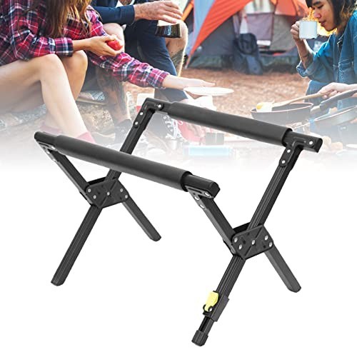 Folding Camping Cooler Stand - Adjustable Aluminum Frame, Stable & Strong Load B
