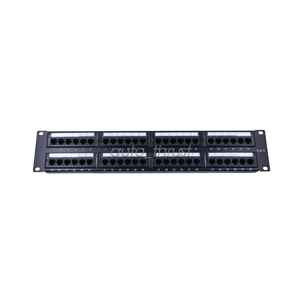 Leviton 69586-U48 eXtreme 6+ Universal Patch Panel, 48-Port, 2RU, CAT 6. READ