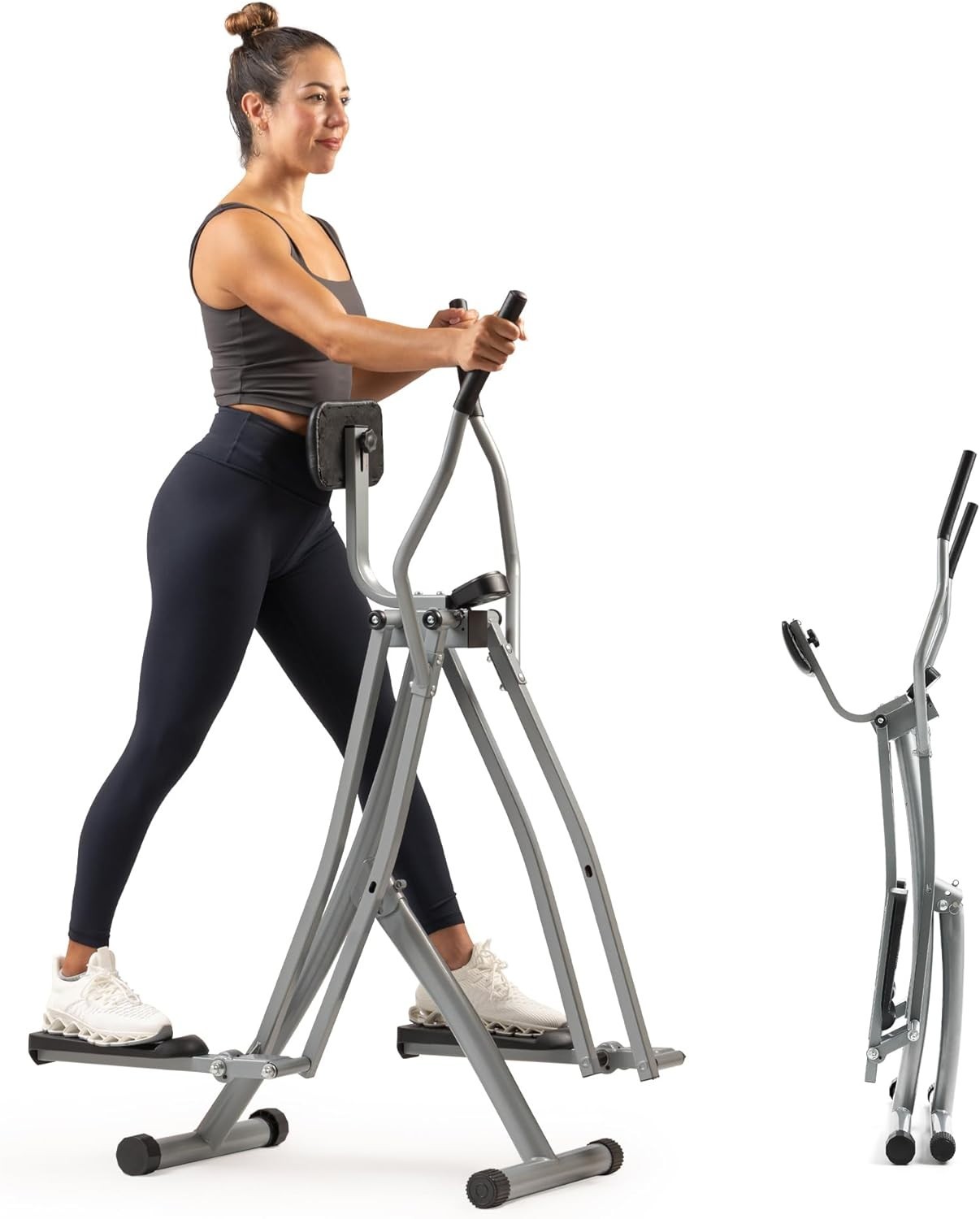 Foldable Air Walk Elliptical 30in Stride Cardio Cross Trainer Bluetooth Resistan