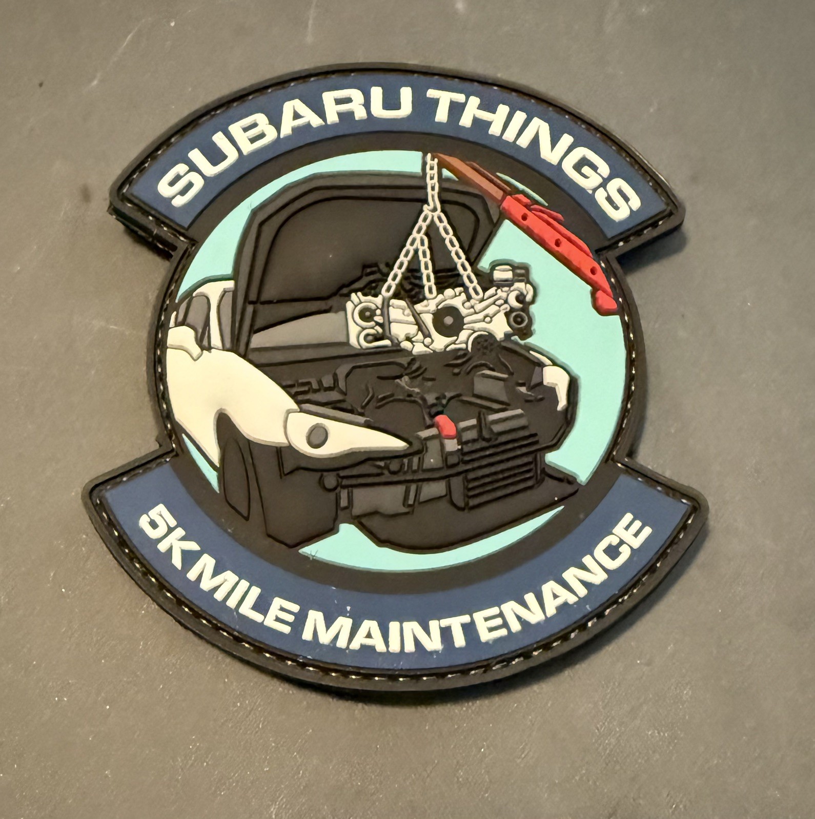 Subaru Things 5K Mile Maintenance PVC 3D Patch 3x3