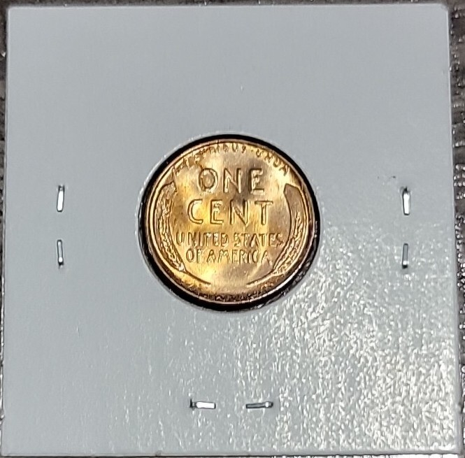 1939 Wheat Cent Penny Uncirculated Reverse Die Break - 5041