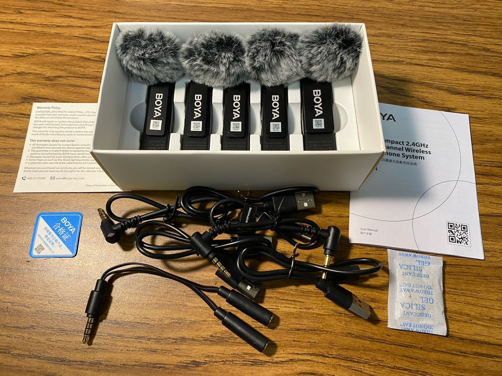 BOYA by-W4 Wireless Lavalier Microphones for Cameras Camcorder DSLR Computer